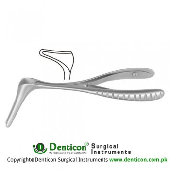 Cottle Nasal Speculum Fig. 1 Stainless Steel, 13.5 cm - 5 1/4" Blade Length 35 mm